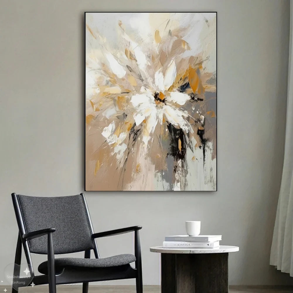 Flower & Tree Textured Abstract Wall Art #SF014