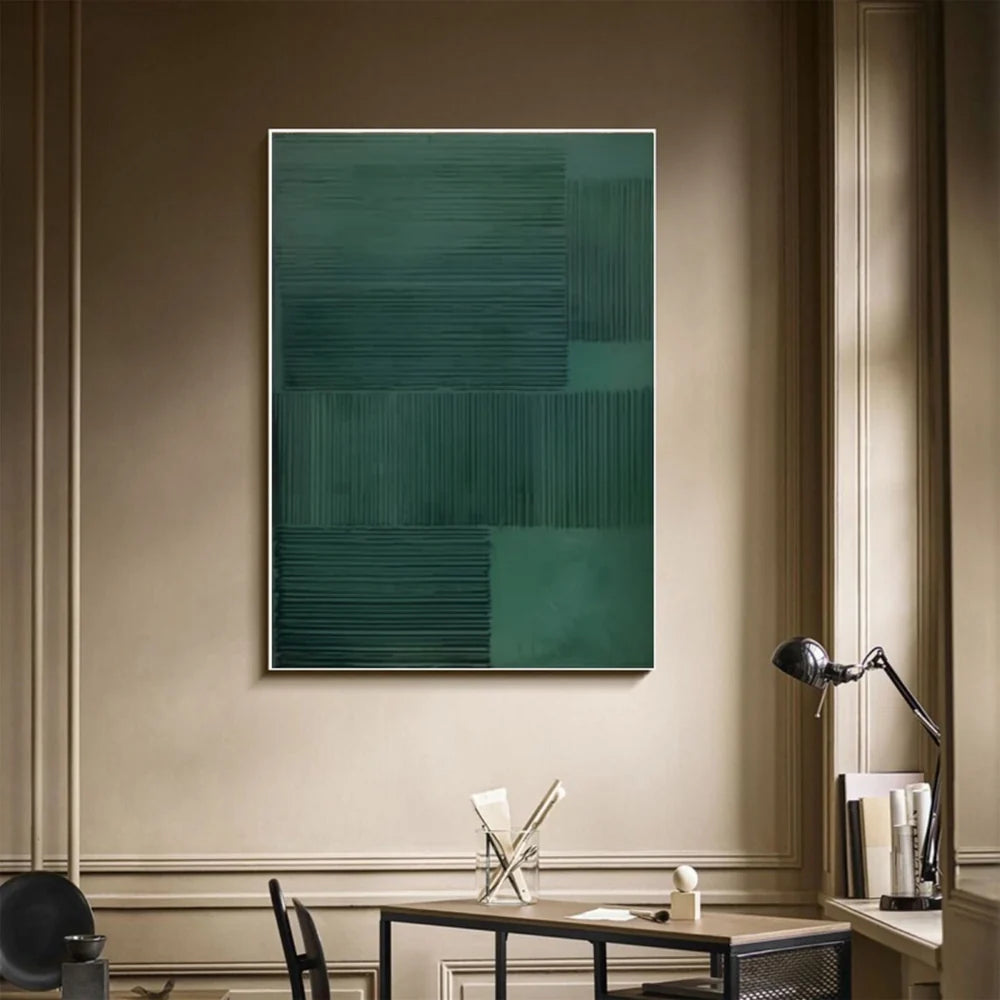 Green Minimalist Textured Wall Art #MT084
