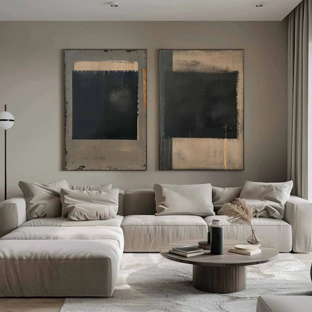 Wabi Sabi Abstract Wall Art Set of 2 #WT018