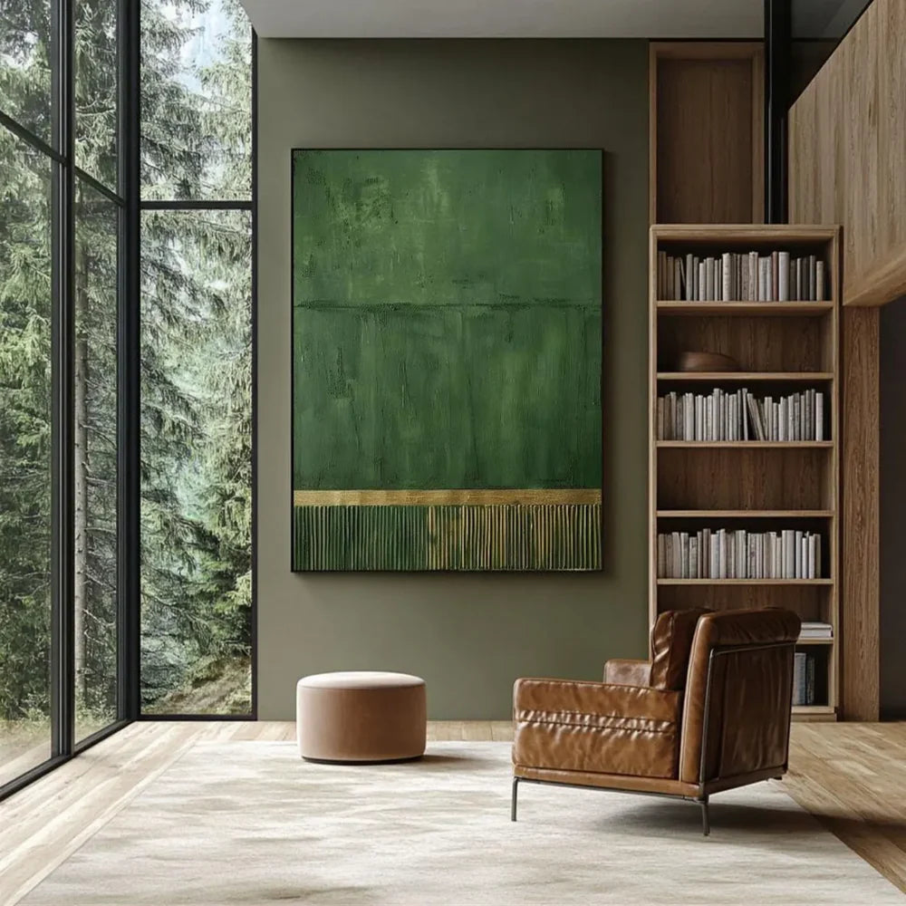 Green Minimalist Textured Wall Art #MT086